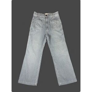 Dôen Maritime Railroad Jeans Hickory Stripe Cropped Denim Pants Size 26 USA made